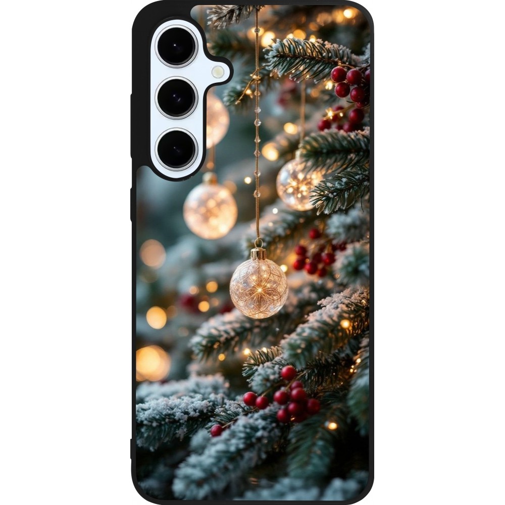 Samsung Galaxy S24 FE Case Hülle - Silikon schwarz Christmas 25 Xmas Decorated Tree