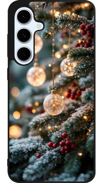 Samsung Galaxy S24 FE Case Hülle - Silikon schwarz Christmas 25 Xmas Decorated Tree