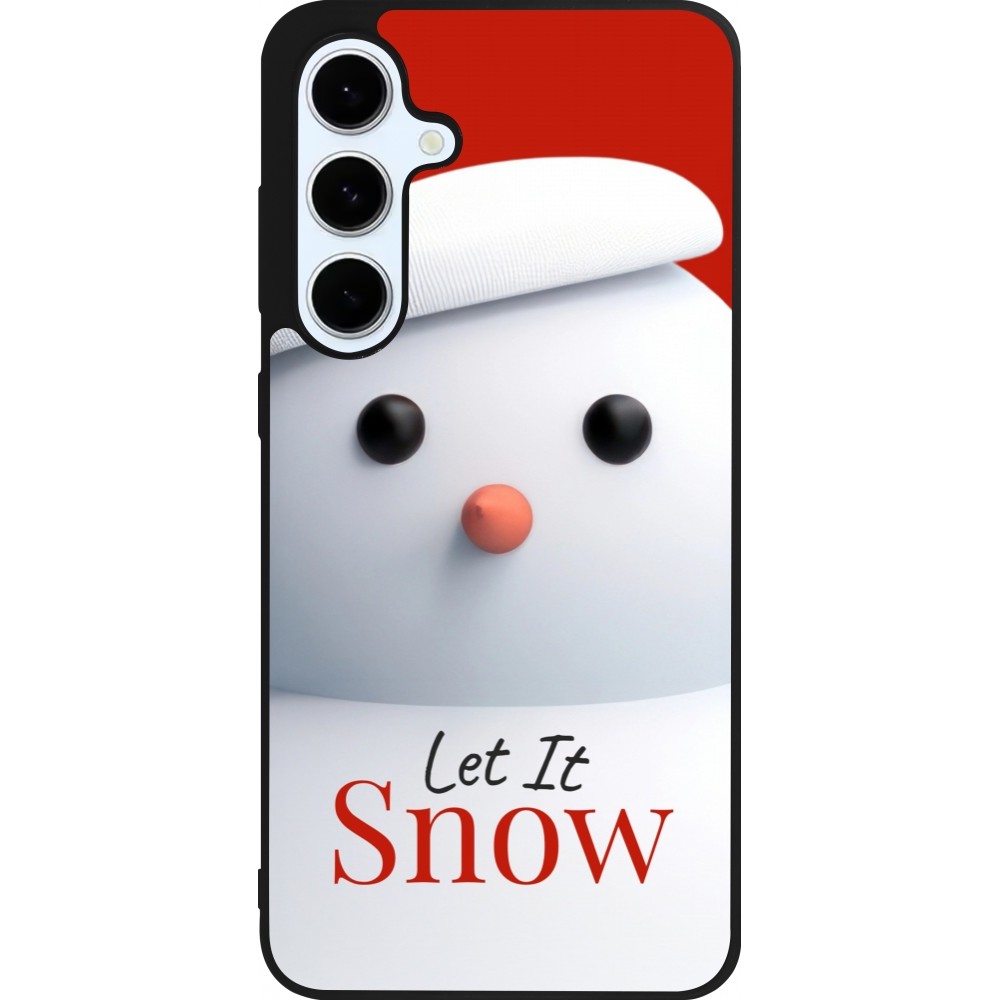 Samsung Galaxy S24 FE Case Hülle - Silikon schwarz Christmas 25 Xmas Snowman