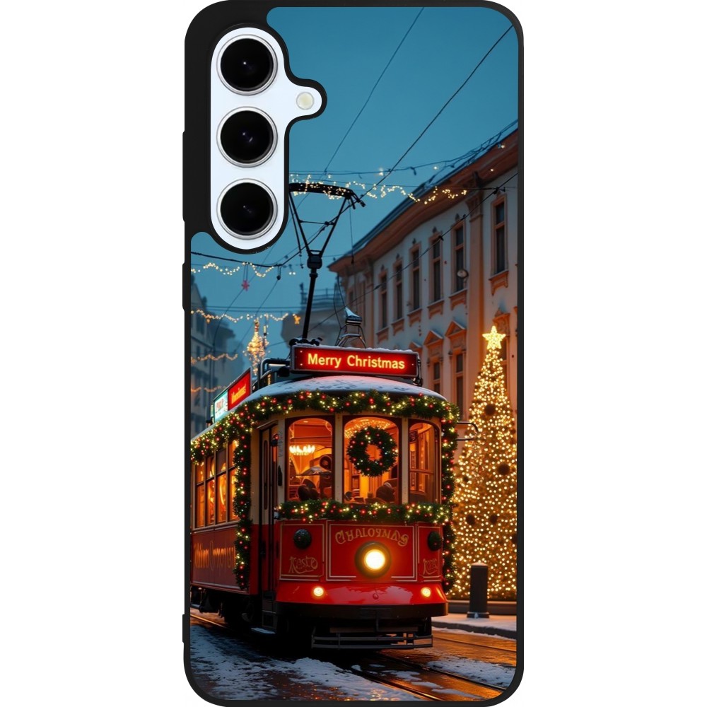 Samsung Galaxy S24 FE Case Hülle - Silikon schwarz Christmas 25 Xmas Train