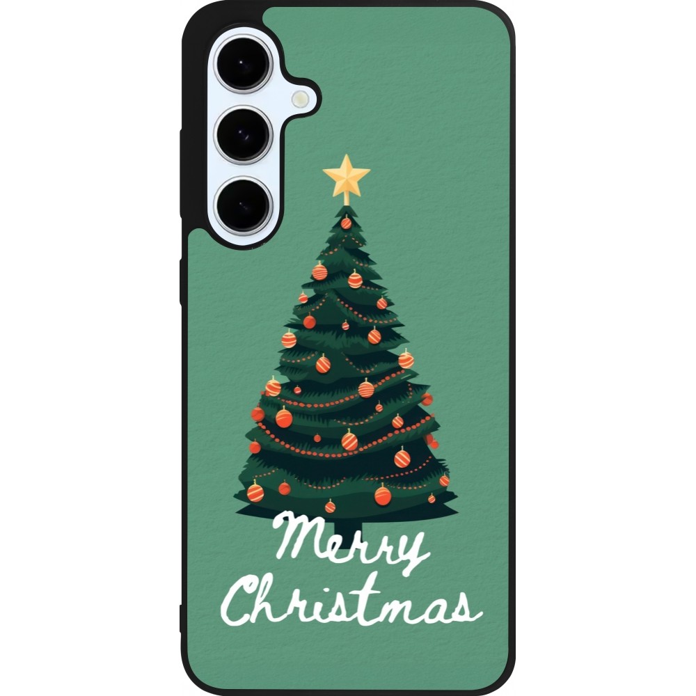 Samsung Galaxy S24 FE Case Hülle - Silikon schwarz Christmas 25 Xmas Tree