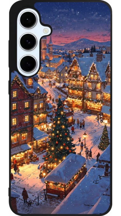 Samsung Galaxy S24 FE Case Hülle - Silikon schwarz Christmas 25 Xmas Village