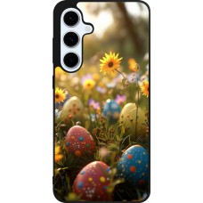 Samsung Galaxy S24 FE Case Hülle - Silikon schwarz Easter 2026 Decorated eggs