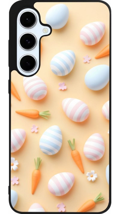 Samsung Galaxy S24 FE Case Hülle - Silikon schwarz Easter 2026 Pattern Easter