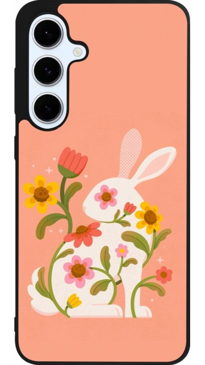 Samsung Galaxy S24 FE Case Hülle - Silikon schwarz Easter 2026 Rabbit collage