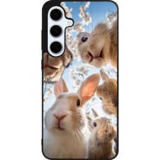 Samsung Galaxy S24 FE Case Hülle - Silikon schwarz Easter 2026 Rabbits