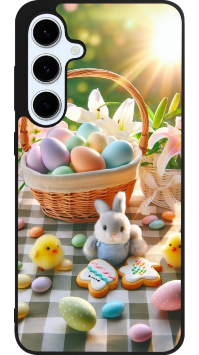 Samsung Galaxy S24 FE Case Hülle - Silikon schwarz Ostern 2025 Osterkorb