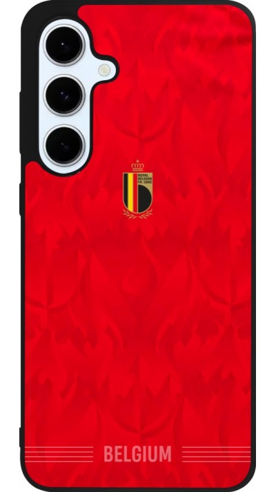 Samsung Galaxy S24 FE Case Hülle - Silikon schwarz Belgien 2026 personalisierbares Fussballtrikot