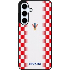 Samsung Galaxy S24 FE Case Hülle - Silikon schwarz Kroatien 2026 personalisierbares Fussballtrikot