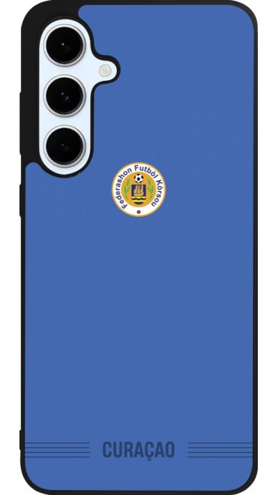 Samsung Galaxy S24 FE Case Hülle - Silikon schwarz Curaçao 2026 personalisierbares Fussballtrikot