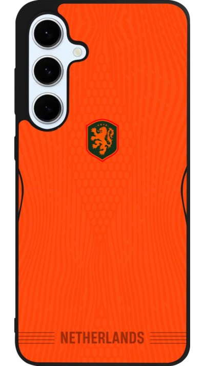 Samsung Galaxy S24 FE Case Hülle - Silikon schwarz Niederlande 2026 personalisierbares Fussballtrikot