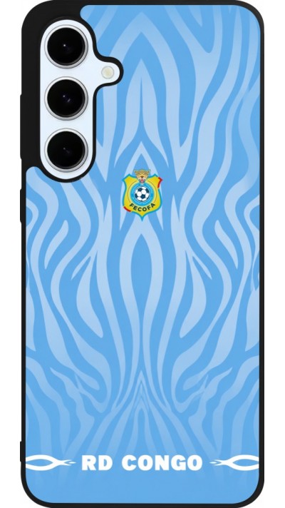 Samsung Galaxy S24 FE Case Hülle - Silikon schwarz Demokratische Republik Kongo 2026 personalisierbares Fussballtrikot