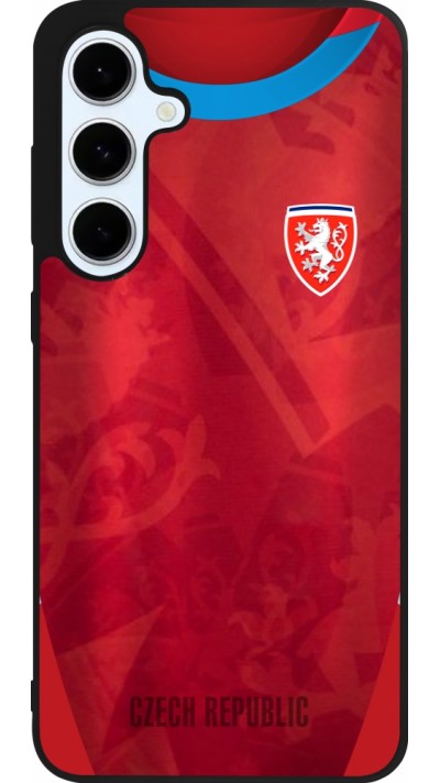 Samsung Galaxy S24 FE Case Hülle - Silikon schwarz Tschechische Republik personalisierbares Fussballtrikot Samsung Galaxy S24 FE Case Hülle - Silikon schwarz Tschechische Republik personalisierbares Fussballtrikot