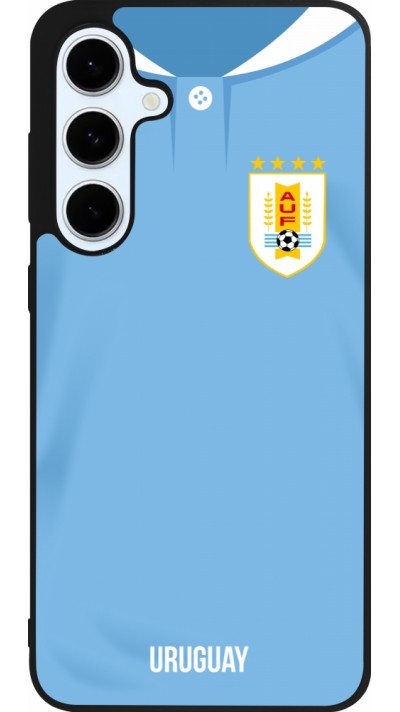 Samsung Galaxy S24 FE Case Hülle - Silikon schwarz Uruguay 2022 personalisierbares Fussballtrikot Samsung Galaxy S24 FE Case Hülle - Silikon schwarz Uruguay 2022 personalisierbares Fussballtrikot
