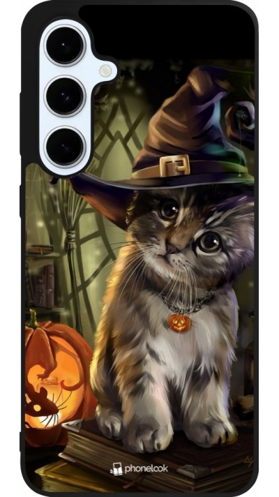 Samsung Galaxy S24 FE Case Hülle - Silikon schwarz Halloween 21 Witch cat Samsung Galaxy S24 FE Case Hülle - Silikon schwarz Halloween 21 Witch cat