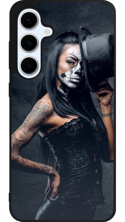 Samsung Galaxy S24 FE Case Hülle - Silikon schwarz Halloween 22 Tattooed Girl Samsung Galaxy S24 FE Case Hülle - Silikon schwarz Halloween 22 Tattooed Girl