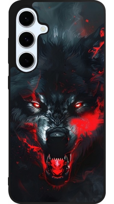 Samsung Galaxy S24 FE Case Hülle - Silikon schwarz Halloween 2024 mad werewolf Samsung Galaxy S24 FE Case Hülle - Silikon schwarz Halloween 2024 mad werewolf