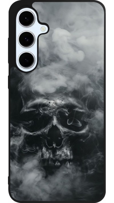 Samsung Galaxy S24 FE Case Hülle - Silikon schwarz Halloween 2024 smoky skull Samsung Galaxy S24 FE Case Hülle - Silikon schwarz Halloween 2024 smoky skull