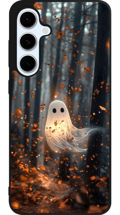 Samsung Galaxy S24 FE Case Hülle - Silikon schwarz Halloween 2025 Ghost in the forest Samsung Galaxy S24 FE Case Hülle - Silikon schwarz Halloween 2025 Ghost in the forest