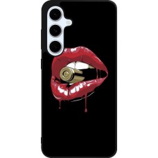 Samsung Galaxy S24 FE Case Hülle - Silikon schwarz Lips bullet