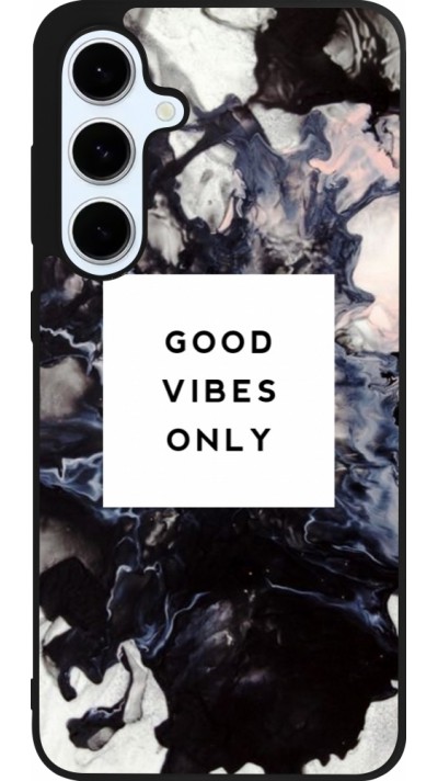 Samsung Galaxy S24 FE Case Hülle - Silikon schwarz Marble Good Vibes Only Samsung Galaxy S24 FE Case Hülle - Silikon schwarz Marble Good Vibes Only
