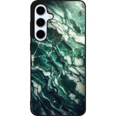 Samsung Galaxy S24 FE Case Hülle - Silikon schwarz Majestätischer grüner Marmor