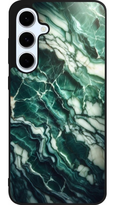 Samsung Galaxy S24 FE Case Hülle - Silikon schwarz Majestätischer grüner Marmor Samsung Galaxy S24 FE Case Hülle - Silikon schwarz Majestätischer grüner Marmor