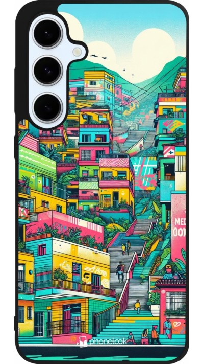 Samsung Galaxy S24 FE Case Hülle - Silikon schwarz Medellin Comuna 13 Kunst Samsung Galaxy S24 FE Case Hülle - Silikon schwarz Medellin Comuna 13 Kunst