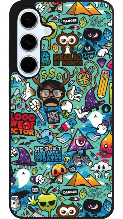 Samsung Galaxy S24 FE Case Hülle - Silikon schwarz Mixed Cartoons Turquoise Samsung Galaxy S24 FE Case Hülle - Silikon schwarz Mixed Cartoons Turquoise