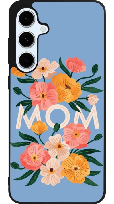 Samsung Galaxy S24 FE Case Hülle - Silikon schwarz Mom 2026 Flowers