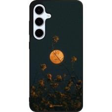 Samsung Galaxy S24 FE Case Hülle - Silikon schwarz Moon Flowers