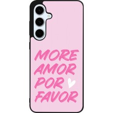 Coque Samsung Galaxy S24 FE - Silicone rigide noir More amor porfavor