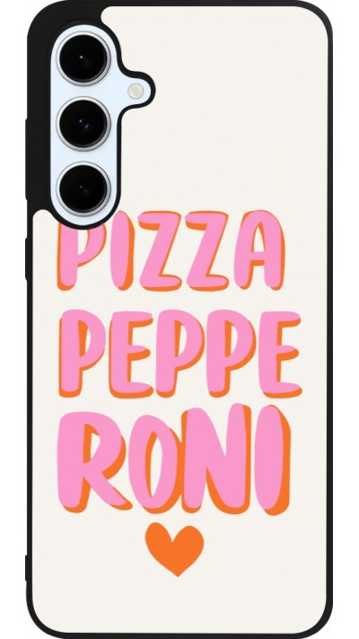 Samsung Galaxy S24 FE Case Hülle - Silikon schwarz Pizza pepperoni 2026