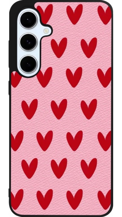Samsung Galaxy S24 FE Case Hülle - Silikon schwarz Saint Valentines Day 26 Pattern heart