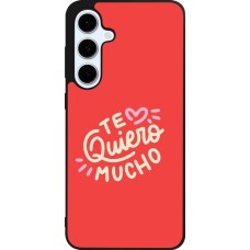 Coque Samsung Galaxy S24 FE - Silicone rigide noir Saint Valentines Day 26 Te quiero mucho