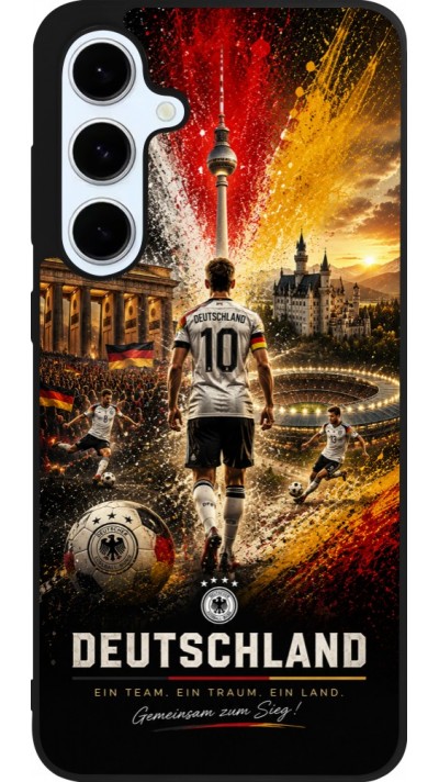 Samsung Galaxy S24 FE Case Hülle - Silikon schwarz Fussball Deutschland splash 2026