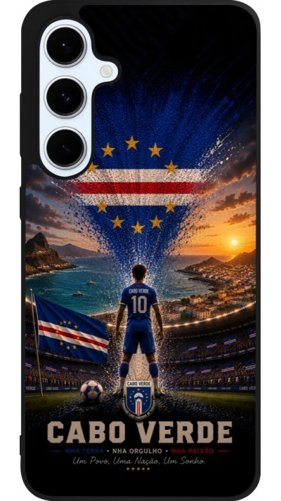 Samsung Galaxy S24 FE Case Hülle - Silikon schwarz Fussball Kap Verde splash 2026
