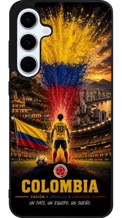 Samsung Galaxy S24 FE Case Hülle - Silikon schwarz Fussball Kolumbien splash 2026
