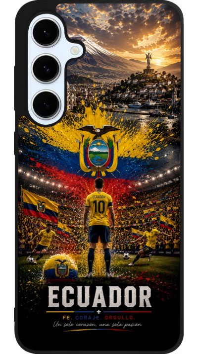 Samsung Galaxy S24 FE Case Hülle - Silikon schwarz Fussball Ecuador splash 2026