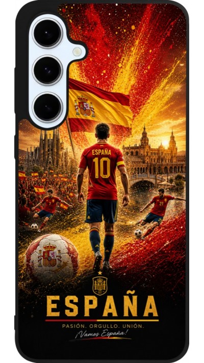 Samsung Galaxy S24 FE Case Hülle - Silikon schwarz Fussball Espanien splash 2026