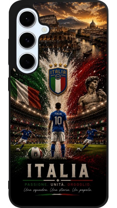 Samsung Galaxy S24 FE Case Hülle - Silikon schwarz Fussball Italien splash 2026