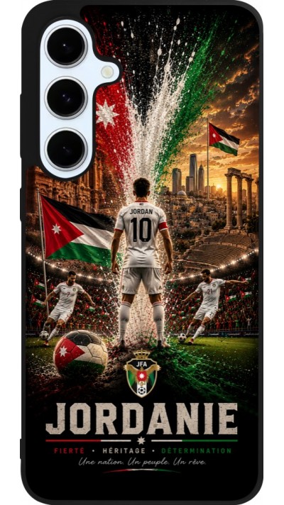Samsung Galaxy S24 FE Case Hülle - Silikon schwarz Fussball Jordanien splash 2026