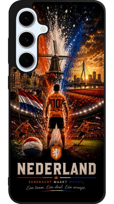 Samsung Galaxy S24 FE Case Hülle - Silikon schwarz Fussball Niederlande splash 2026