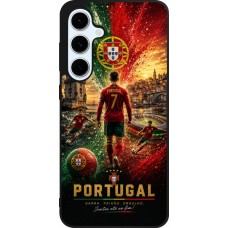 Samsung Galaxy S24 FE Case Hülle - Silikon schwarz Fussball Portugal splash 2026