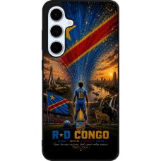 Samsung Galaxy S24 FE Case Hülle - Silikon schwarz Fussball Demokratische Republik Kongo splash 2026