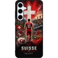 Samsung Galaxy S24 FE Case Hülle - Silikon schwarz Fussball Suisse splash 2026
