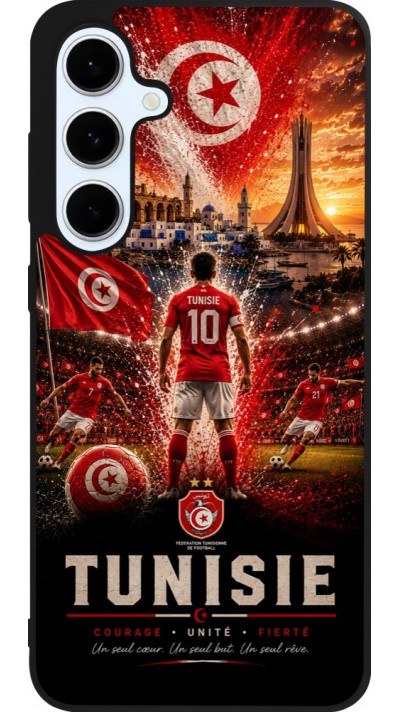 Samsung Galaxy S24 FE Case Hülle - Silikon schwarz Fussball Tunesien splash 2026