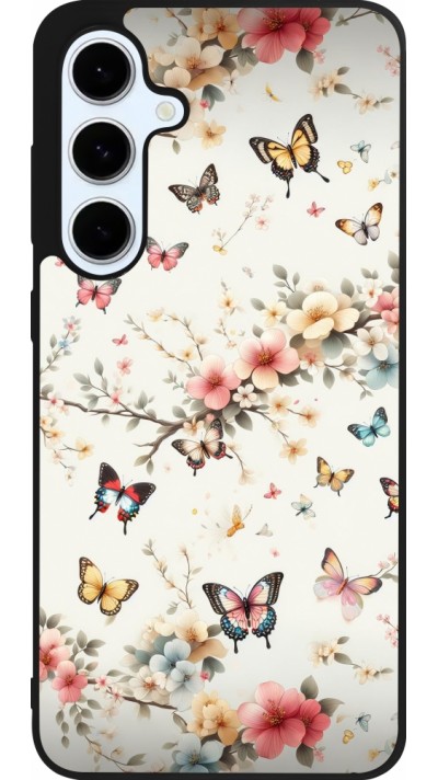 Samsung Galaxy S24 FE Case Hülle - Silikon schwarz Frühling 25 Leichte Schmetterlinge Samsung Galaxy S24 FE Case Hülle - Silikon schwarz Frühling 25 Leichte Schmetterlinge