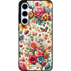 Samsung Galaxy S24 FE Case Hülle - Silikon schwarz Spring 25 fruehling bluetend