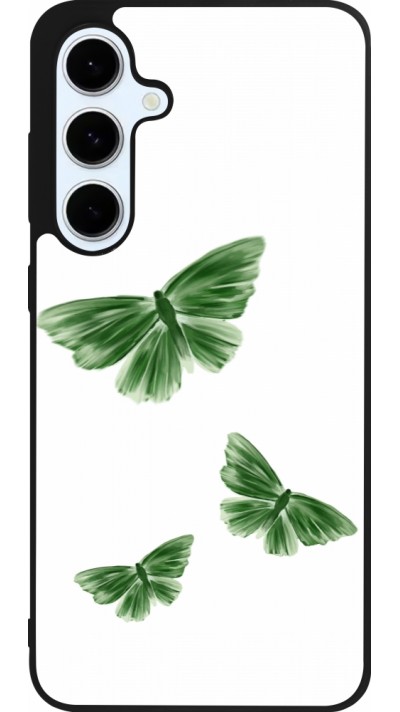 Samsung Galaxy S24 FE Case Hülle - Silikon schwarz Butterflies 2026